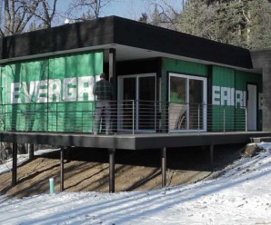 secure shipping container cabin