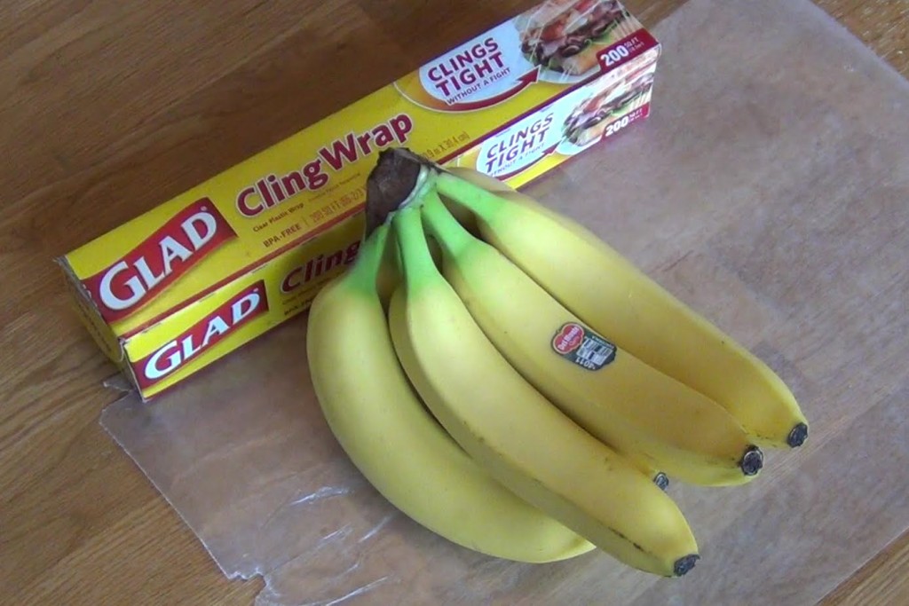 plastic wrap bananas